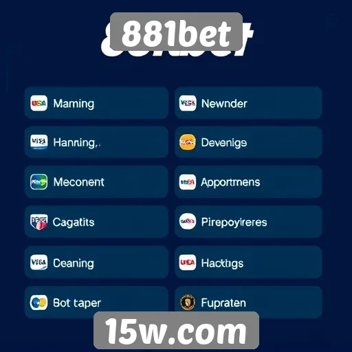 Métodos de pagamento oferecidos pela 881bet